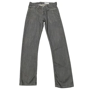 Pantalones de mezclilla grises con ribete crudo recto Gustin California para hombre 30x29 - Imagen 1 de 9
