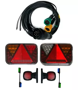Anhängerbeleuchtung SET LED Rückleuchten, Umrissleuchten und 13 polig Kabel 7m - Bild 1 von 18