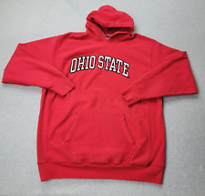Ohio State Buckeyes Sweater Mens XL Red White Spell Out Hoodie Pocket Sweatshirt