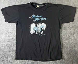 Vintage Michael Murphey 1980s T Shirt Single Stitch Size L - Picture 1 of 7