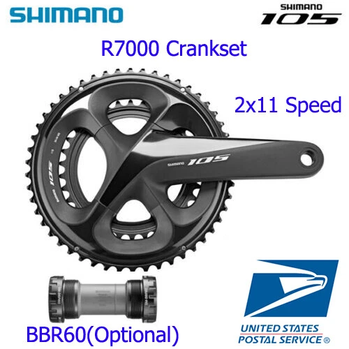 Juego de bielas Shimano 105 FC-R7000 2x11 velocidades 50/34 52/36 Hollowtech II CARRETERA 170 175 Foto 1 de 1