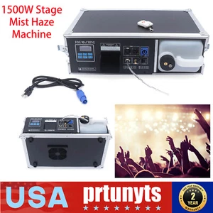 1500W Stage Mist Haze Machine 3.5L w/ Flight Case Package DJ Stage Effect Hazer - Picture 1 of 11