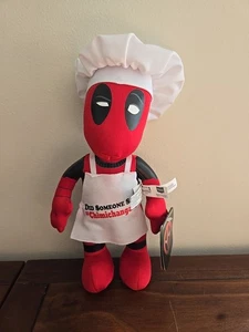 Grembiule imbottito Chef Deadpool ha detto qualcuno Chimichanga peluche Marvel Stuffy 12" - Foto 1 di 6