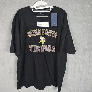Nwt Minnesota Vikings Fanatics NFL Mens Black T-shirt Size 2XL - Picture 1 of 11
