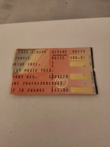 Vintage 1985 Deep Purple Concert Ticket Stub 6/25/85 Alpine Valley WI - Picture 1 of 2