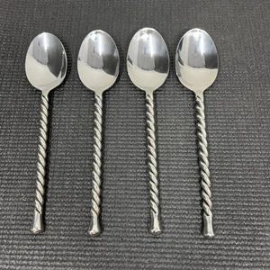 4 Ajustes Gourmet SILVER TEAR 18/8 Acero Inoxidable Cuchara de Cena Cuchara de Mesa Lote 8" - Imagen 1 de 12