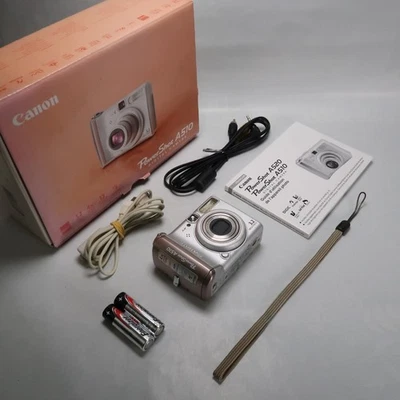 Canon PowerShot A510 Digital Kompakt Kamera Silber 3.2MP x4, Akkus, Boxed - Bild 1 von 4