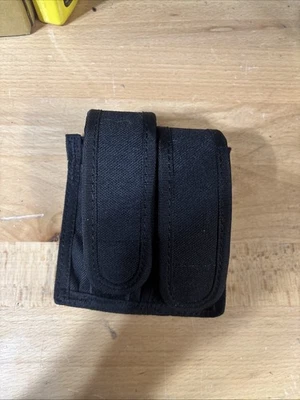 Uncle Mikes Nylon duty police security double magazine pouch double stack mags - Image 1 of 4