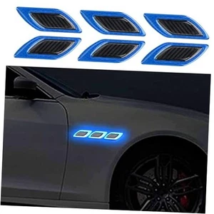 6 Stück 3D Starke Reflektierende Streifen Aufkleber, Auto Kotflügel Motorhaube Stoßstange Blau - Bild 1 von 8