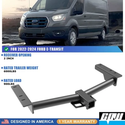 For 2022 2023 2024 Ford E-transit Black Class 3 Trailer Hitch 2inch Receiver Foto 1 de 4