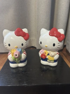 Juego de azúcar y crema Sanrio Hello Kitty vintage - 1995 - jardín floral - cerámica - usado en excelente estado Foto 1 de 4