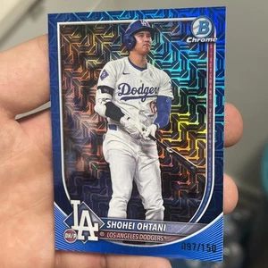 2025 Bowman Chrome SHOHEI OHTANI TRUE BLUE MOJO Refractor /150, Dodgers RARE SP - Picture 1 of 2