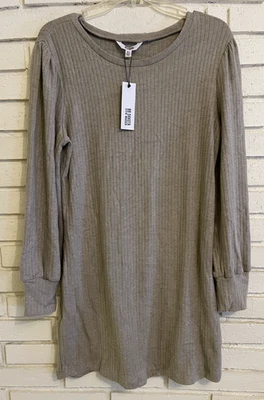 Nuevo suéter BB Dakota para mujer talla Suéter túnica XL Toffee manga larga Foto 1 de 4