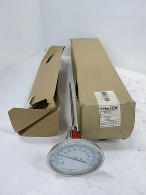NEW Trerice B8561203 Thermometer 25/125 F -5/50 C 5" Bi-Metal 12" Stem 1/2" NPT - Image 1 of 4