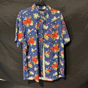 Dixxon Limited Edition Snap On Hawaiian Button Shirt - Picture 1 of 5