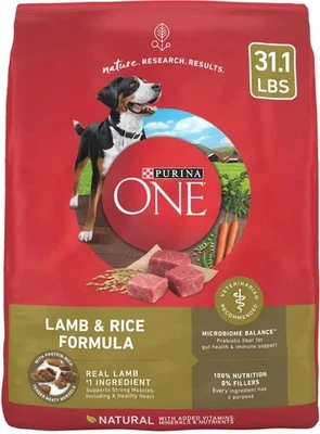 Purina ONE Comida Seca para Perros Cordero y Arroz Fórmula - 31.1 Lb. Bolso Foto 1 de 4