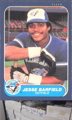1986 Fleer #52 Jesse Barfield - DL - Image 1 of 2
