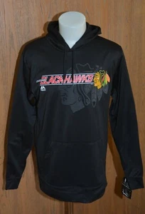 Men's NHL Chicago Blackhawks Pullover Hoodie Black NWT - Size M - Picture 1 of 6