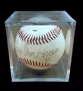 LESLEY ANN WARREN FIRMADO A MANO AUTO RAWLINGS BÉISBOL CERTIFICADO DE AUTENTICIDAD JSA CON CUBO GRATIS JB - Imagen 1 de 4