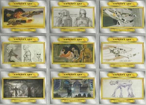 Star Wars Journey to Force Awakens - Juego de 9 cartas de persecución "Concept Art" #CA1-CA9 - Imagen 1 de 1