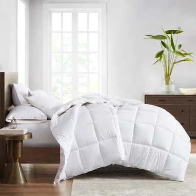 Croscill Signature Dobby Cotton White Full/Queen Down Alternative Comforter - Image 1 of 4