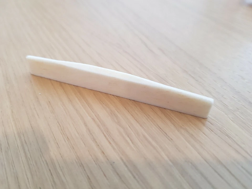Boutique quality solid acoustic bone saddle fits Taylor Martin Gibson guitar  - image 1 of 4