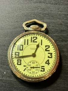 1940 WALTHAM Riverside 10kt RGP Pocket Watch Grade 1621 Model 1908 16s 21 Jewel - Picture 1 of 12