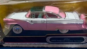 ROAD LEGENDS 1955 FORD FAIRLANE CROWN VICTORIA 1:18 SCALE DIECAST MODEL  PINK - Picture 1 of 6