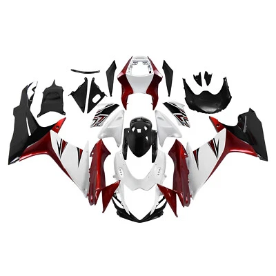 Kit de carenado rojo blanco para carrocería de inyección Suzuki GSXR600 GSXR750 2011-2023 Foto 1 de 4