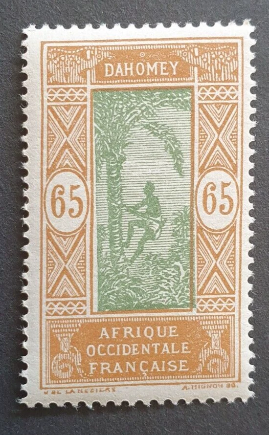 1926 DAHOMEY FRANCE  PALMTREE 65C YVERT 76 VF MNH - Image 1 of 1