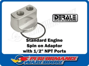Adaptador giratorio estándar de motor Derale con puertos NPT de 1/2" rosca 15724 - Imagen 1 de 2
