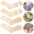  4 Pairs of Weave Knitting Sock Tools Crochet Wood Socks Molds Wood Sock