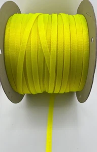 Polyurethane 3/8 inch 6mm braid expandable cable sleeving UV Yellow 16.4 Ft (5m) - Picture 1 of 4