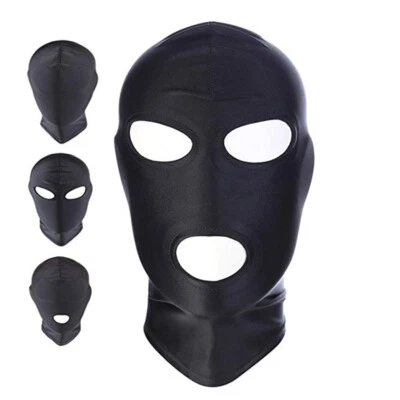 Unisex Blindfold Mask Spandex Cosplay Costume Hood Open Eye Mouth Headgear - Image 1 of 2