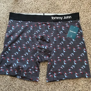 NWT Mens Tommy John Cool Cotton Boxer Briefs Dark Gray XL - Picture 1 of 5