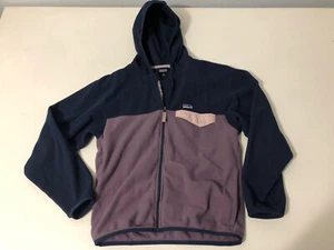 BLUE PATAGONIA HOODED FLEECE JACKET YOUTH SIZE 14 - Picture 1 of 5