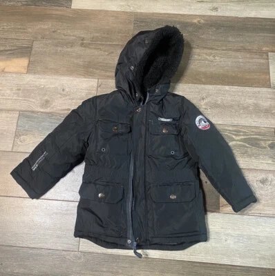 男孩青少年伦敦雾夹克外套。 5/6 码带帽 — 第 1/4 张图片