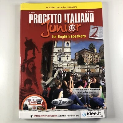 Progtto Italiano Junior 2 for English Speakers, Student's Book Workbook + CD - Image 1 of 4