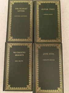 4 Peebles Classic Library Wuthering Heights Scarlet Letter Jane Eyre Oliver..484 - Picture 1 of 8