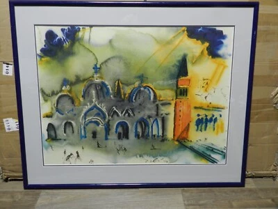 Salvador Dali  Homage to Venice, Basilica San Marco 1975 Artwork Framed  K - Image 1 of 4