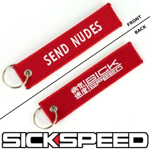 SICKSPEED RED SEND NUDES KEYCHAIN KEY RING KEY CHAIN LANYARD FOR ATV/UTV Q1 - Picture 1 of 1