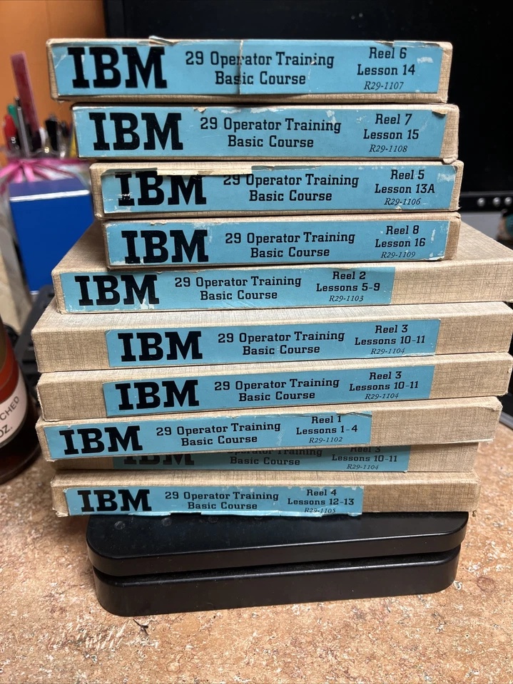 IBM VINTAGE 29 OPERATOR TRAINING BASIC COURSE 10 REELS 16 LESSONS AS IS UNTESTED - Image 1 of 4