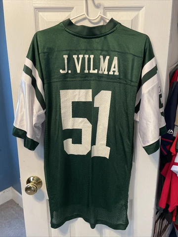 Jonathan Vilma New York Jets football Reebok men’s green jersey size medium Cover