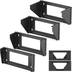 19 Zoll 1HE 2HE 3HE 4HE Vertikal Rack Wandhalter Untertischhalterung 1U 2U 3U 4U - Afbeelding 1 van 30