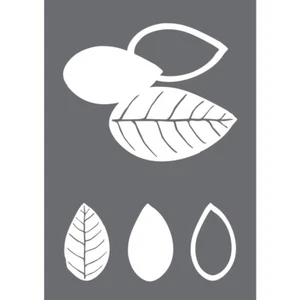 Schablone Siebdruck selbstklebend Blätter Blatt Textilfarbe Acrylfarbe drucken - Bild 1 von 5