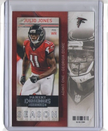 JULIO JONES 2013 Panini Contenders Base Card #47 FALCONS Alabama - Image 1 of 1