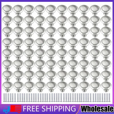 Stainless Steel Door Knobs Cabinet Handles Cupboard Drawer Kitchen Pulls Lot - Image 1 of 4