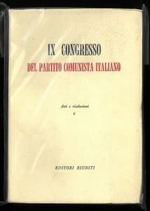 IX congresso fel partito comunista Italiano 2 volumi Editori Riuniti - Picture 1 of 2