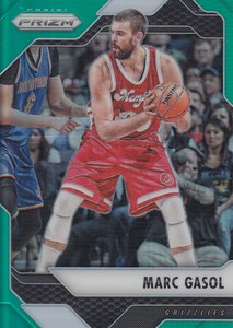 2016-17 Panini Prizm Prizms Green Grizzlies Basketball Card #63 Marc Gasol