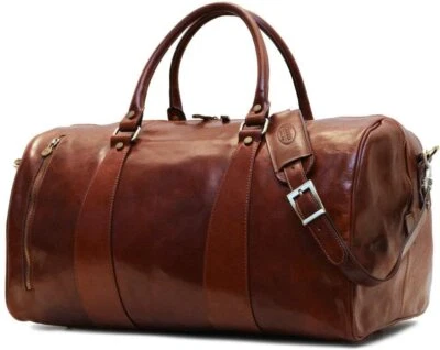 Floto Luxury Italian Leather Super Tuscan Bag - Travel Bag-Colour: Vecchio Brown - Image 1 of 4